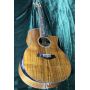 PS14AA Taylors Style Luxury Acoustic Guitar Full Solid AAA Koa Top & Back Side Real Abalone Inlay Ebony Fingerboard One Piece Wood Neck