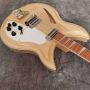 Semi Empty Guitar in Log Color with R Bridge Chrome Hardware 12 Strings 360 Natural Wood 