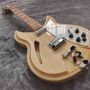 Semi Empty Guitar in Log Color with R Bridge Chrome Hardware 12 Strings 360 Natural Wood 