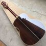2020 New Real Abalone Aaaa All Solid Spruce Round Body Maple Binding Acoustic Guitar