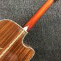 Custom Solid Spruce Top KOA Back Side Cutaway Left Handed Acoustic Guitar with Customized Pickguard
