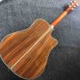 Custom Solid Spruce Top KOA Back Side Cutaway Left Handed Acoustic Guitar with Customized Pickguard