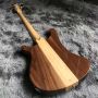 Custom 4 Strings Walnut Wood Maple Fingerboard Neck Through Body Electric Bass