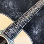Custom AAAAA All Solid Wood Deluxe Abalone Inlay D100 Style Acoustic Guitar 