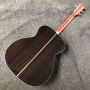 Custom Solid Spruce Top Wood OM JM 14 Frets Acoustic Guitar Fishbone Binding