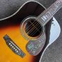 Custom AAAAA All Solid Wood 45AA D Dreadnought Style Acoustic Guitar in Sunburst