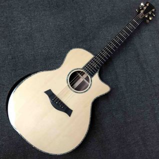 Custom 914ce Solid Spruce Top Ebony Fingerboard Full Abalone Binding 914 Acoustic Electric Guitar