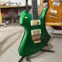 Custom Gold Hardware Irregular Electric Guitar in Green Color