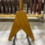 Custom Fly-V Electric Guitar in Nature Wood Color with Rosewood Fingerboard Mahogany Body Gold Hardware