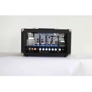 Custom Grand Value Amplifier Head 15W with 16 Ohm 12AX7-3, EL84-2 Effect Loops Blue light, custom faceplate, tolex style