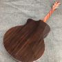 Custom 39 Inch Solid Spruce Top GA Body Rosewood Back Side Zero Frets Life Tree Inlay Acoustic Guitar with Armrest