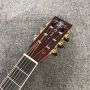 Custom OOO 28AA Solid KOA Back Side Cutaway Body Abalone Binding Ebony Fingerboard Open Tuner Acoustic Guitar