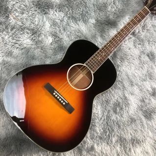 Custom Grand 39 Inch OOO Series OO Body Solid Spruce Top Acoustic Guitar in Sunburst Color