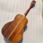 Custom AAAAA solid KOA wood top and back side real abalone binding all over ebony wood fretboard/bridge acoustic guitar