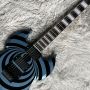 Custom 6 Strings Electric Guitar Zakk Wylde Audio Bullseye Cream Blue V Guitars HH Pickups Rosewood Fingerboard Maple Neck