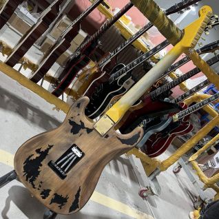 Custom Grand ST John Mayer Relic Strat Electric Guitar Black Color Alder Body Rosewood Fingerboard​
