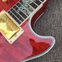 Custom burst color quilte maple top and back LP electric guitar with gold hardware