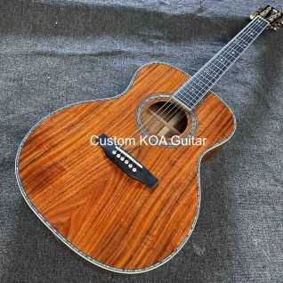 Custom SOLID KOA BACK SIDE acoustic guitar, OM Body