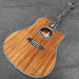 Custom cutaway dreadnought deluxe D-45C acoustic guitar