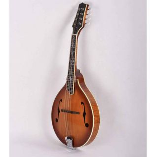 Custom Grand Handmade A Style Mandolin Solid Spruce Top Sunburst Color Flamed Maple Back Side