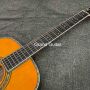 Custom Solid Spruce Top OM Body Ebony Fingerboard 40 Inch Real Abalone Acoustic Guitar