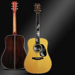 Custom bear claw Engelmann spruce rosewood OEM all solid handmade acoustic guitar for sale