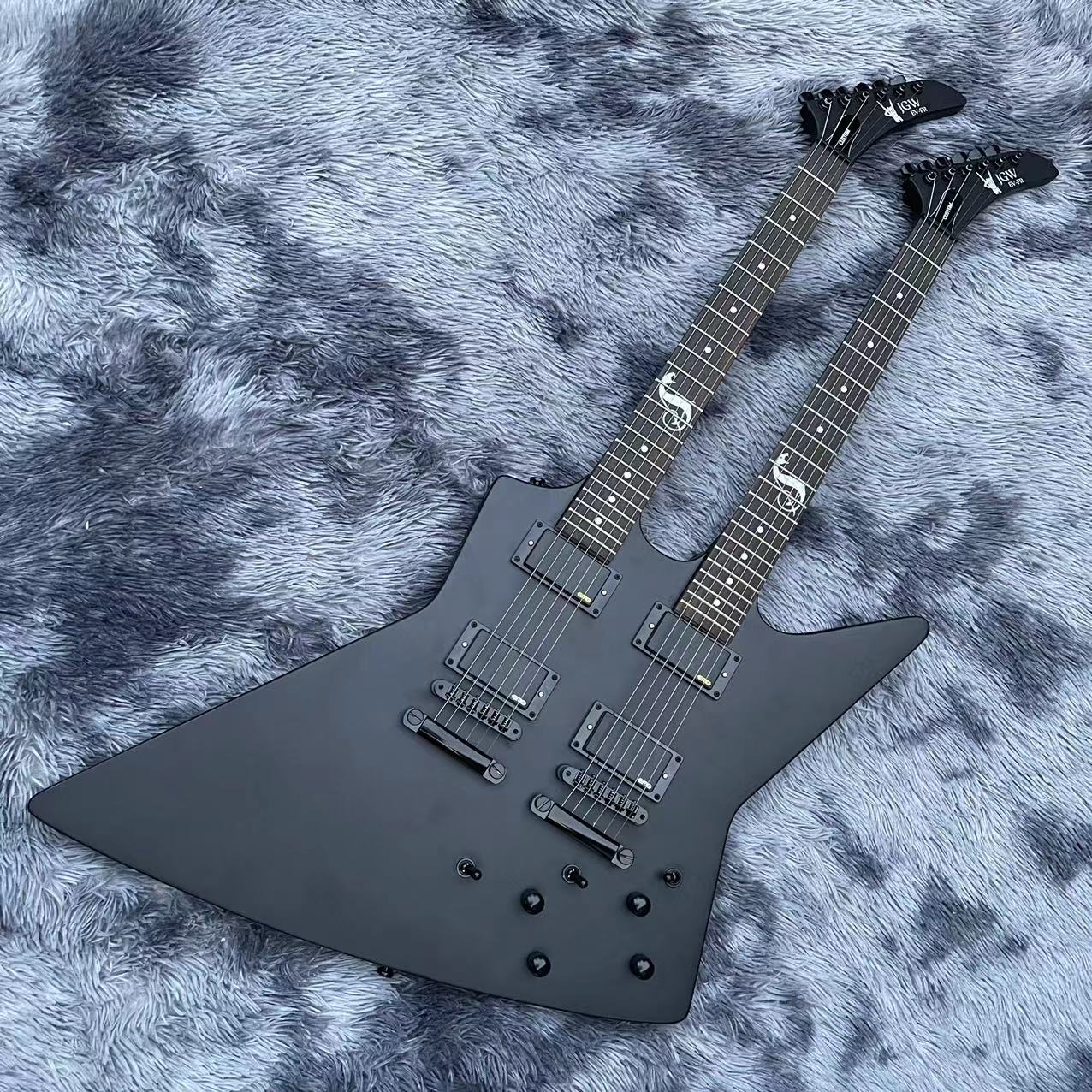 Custom James Hetfield s JH ESP MX 250 Explore Style 6 6 Double Neck 