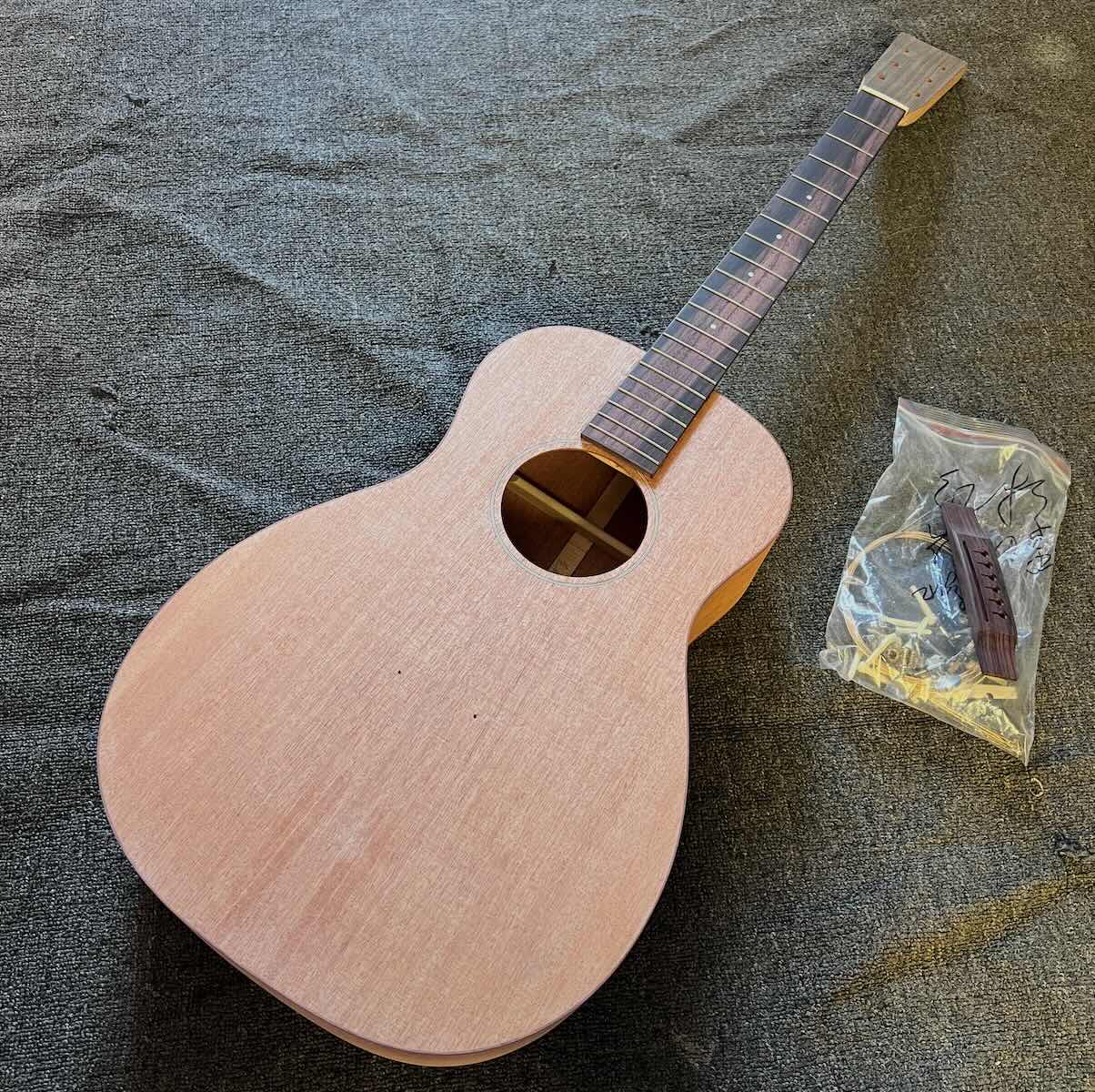 Custom 0-15AA Mahogany Back Side Acoustic Guitar DIY KITS