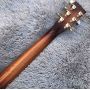 Solid Spruce Top Abalone D Style Acoustic Guitar with Burst Maple Body Ebony Fingerboard