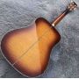 Solid Spruce Top Abalone D Style Acoustic Guitar with Burst Maple Body Ebony Fingerboard