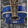Water Ripple Maple Abalone Ebony Fingerboard Blue Solid Spruce 41 Inch D45d Style Acoustic Guitar