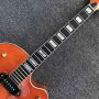 G Orange Electric Jazz guitar,Gold Bigsby bridge,Factory Hollow Body Electric Guitar