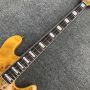 Natural OM 5 Strings Bass Guitar Factory Custom Ash Wood Electric Bass Active Pickups