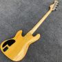Natural OM 5 Strings Bass Guitar Factory Custom Ash Wood Electric Bass Active Pickups