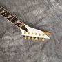Double Body Rosewood Fingerboard Special Shaped Electric Guitar with White and Gold Color