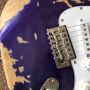 Relic Metal Blue Shining Color Electric Guitar with Maple Fingerboard