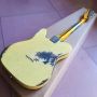 Custom Cream Color Handed Relic TELE Electric Guitar Customized Logo is Available