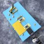 2023 New Electric Guitar in Blue Generous Shape Gold Hardware Customizable All Colors Logo Customized