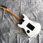 Electric Guitar Red Heart and Letters White Body Vibrato System Black Hardware Customized All Colors Logo Customized