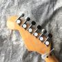 Classic Black Yellow Irregular Stripes Vibrato System Silver Hardware Electric Guitar