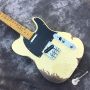 Vintage Creamy Body White Hardware Relic Electric Guitar