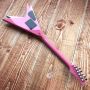 Custom Electric Guitar 2020 New Vibrato System Pink and Metallic Silver Customizable Logo Shape