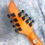Blue Corrugated Top 8 Strings Custom Electric Guitar Black Hardware Logo Color Customizable