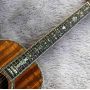 KOA Wood Ebony Fingerboard Abalone Inlay 1 3/4 Inches Nut Width Acoustic Guitar