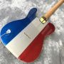 Custom Premium New Electric Guitar with Multicolor Flag Gold Hardware
