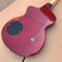 Ccustom Red Transparent Body Neck Sandwich Electric Guitar Color Shape and Logo can be Customized