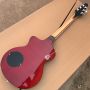Ccustom Red Transparent Body Neck Sandwich Electric Guitar Color Shape and Logo can be Customized