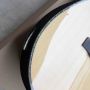 2020 New Real Abalone Aaaa All Solid Spruce Round Body Maple Binding Acoustic Guitar