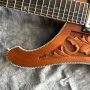Custom Electric Guitar New Matte Brown Laser Engraving Any Shape and Color Can be Made