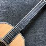 Custom Real Abalone Solid Cedar Top Ebony Fingerboard Rosewood Back Side Electric Acoustic Guitar